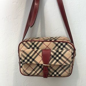 Burberry London Canvas Leather Cross Body Bag